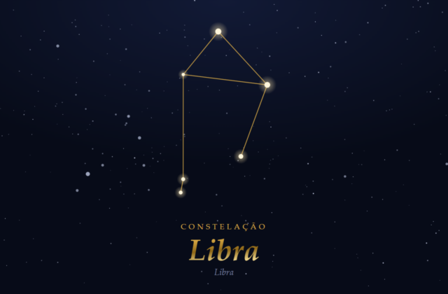 Mapa estelar da constelação de Libra