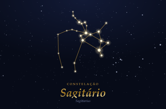 Mapa estelar da constelação de Sagitário